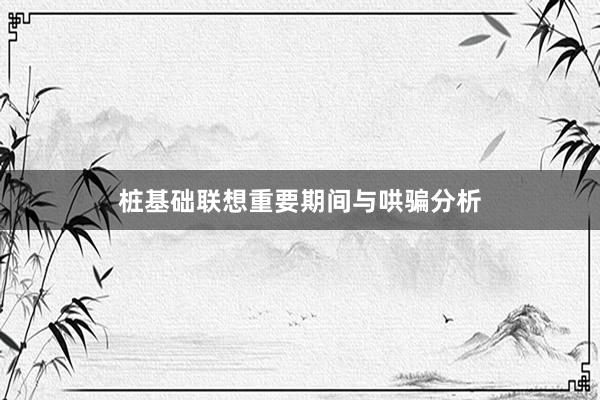 桩基础联想重要期间与哄骗分析